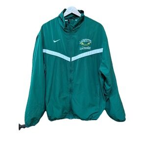 Nike Dri-Fit Lafayette‎ Lancers Lacrosse Men's Green Full Zip Jacket Size XL